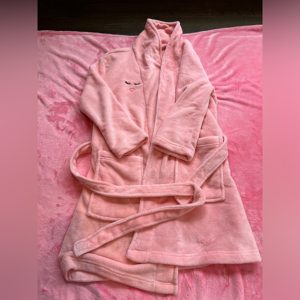 Hello Gorgeous Relaxed Plush Robe - Pink - Picture 2 of 2